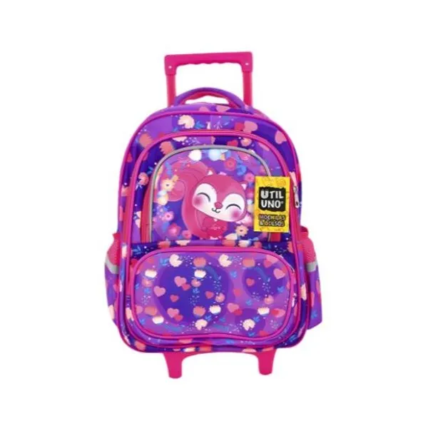 Mochila con carro 16" útil uno ardilla