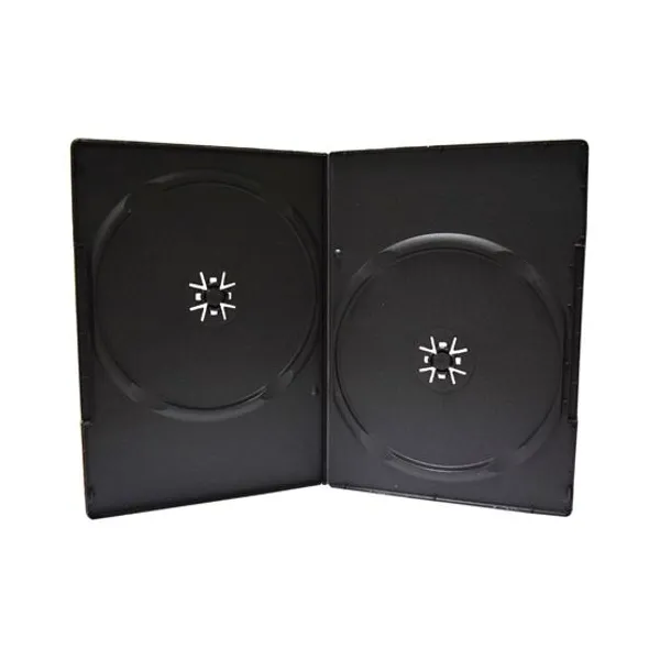 Estuche para cd plástico doble negro