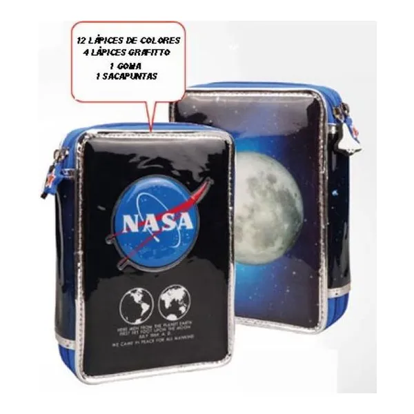 Cartuchera pvc nasa 2 pisos incluye útiles