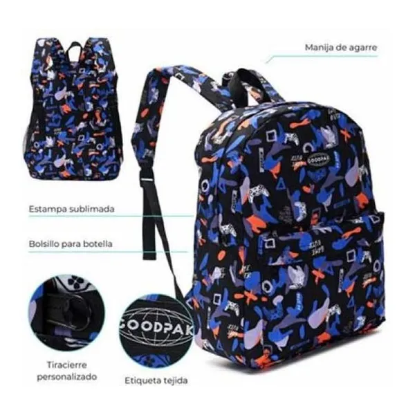 Mochila goodpak print camugamer 43x33x15 cm 17 pulg