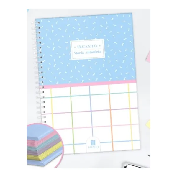Cuaderno incanto ma. antonieta rayado hojas de colores a4 (t/dura)