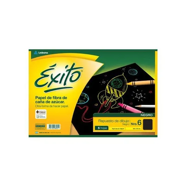 Repuesto de dibujo d/oficio n.° 6 5h negro Éxito