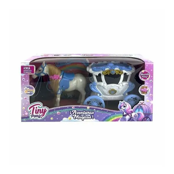 Set caballo con carruaje de princesas en caja 38x18x13 cm