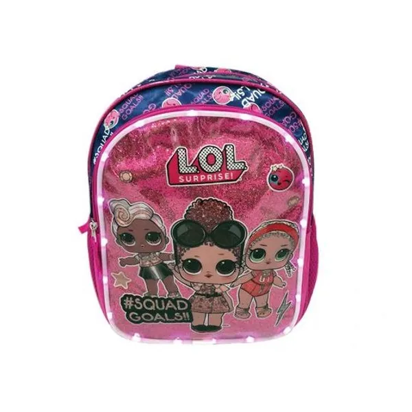 Mochila 12" espalda lol con luz - lol