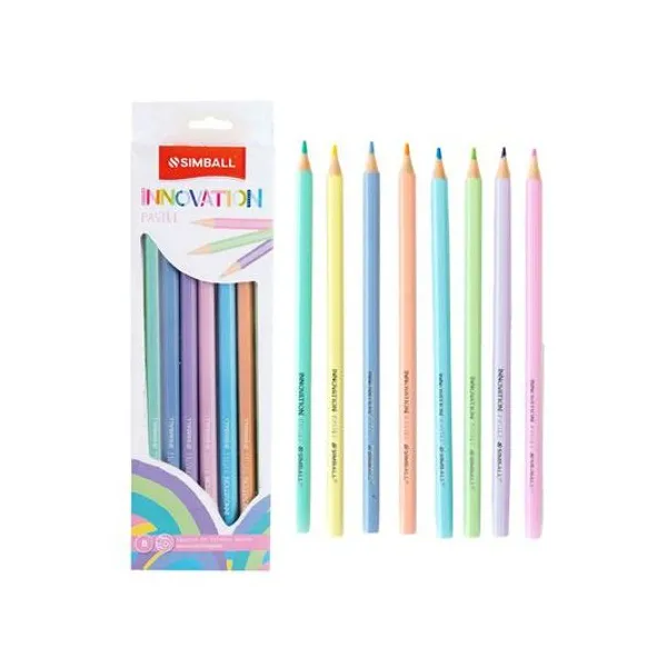 Lápiz de color innovation pastel caja x8 unidades Simball