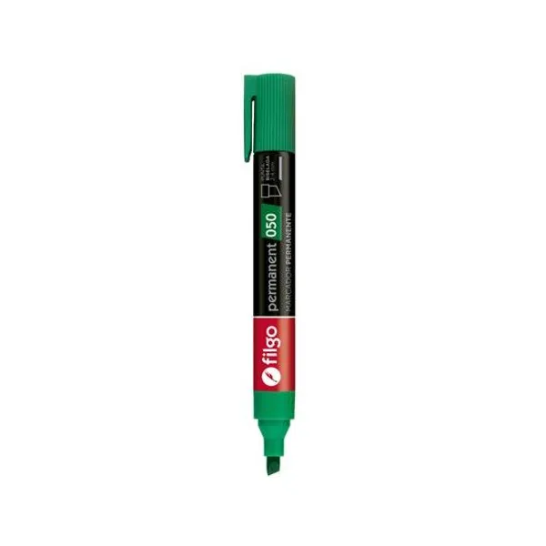 Marcador permanente punta biselada 050 caja x12 Filgo