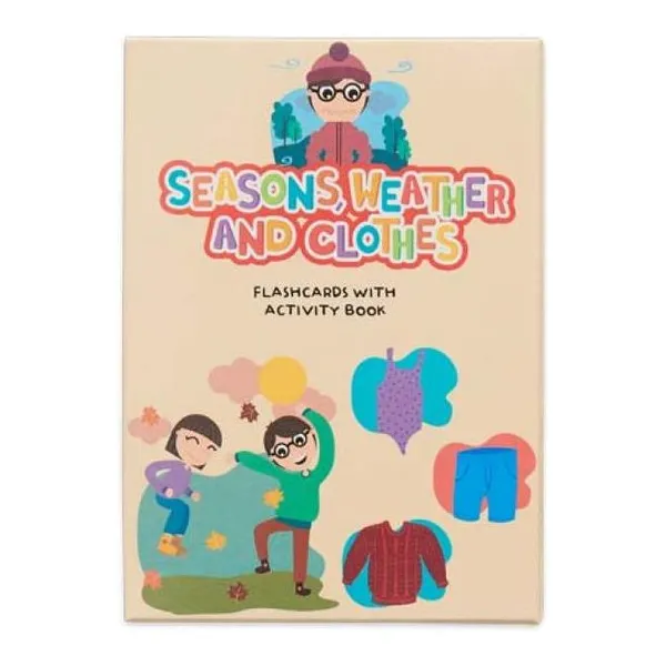 Seasons, weather and clothes - flashcards with activity book