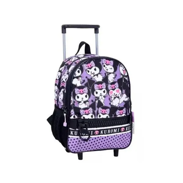 Mochila 17" con carro kuromi caritas x unidad colores surtidos wabro