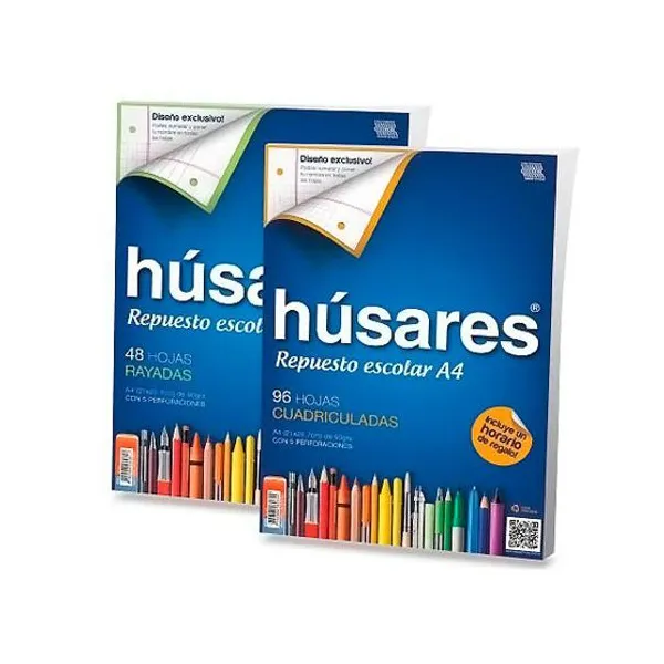 Repuesto husares tamaño a4 x96 hs.cuadric.90 g