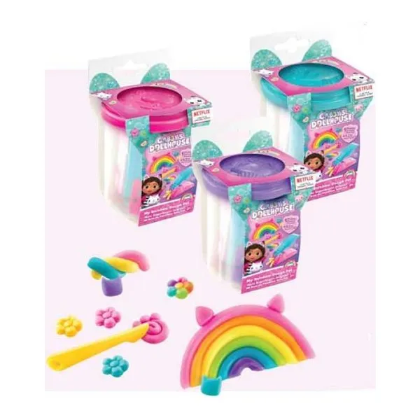 Gabby's dollhouse playset "plastilina mini pote de arco iris