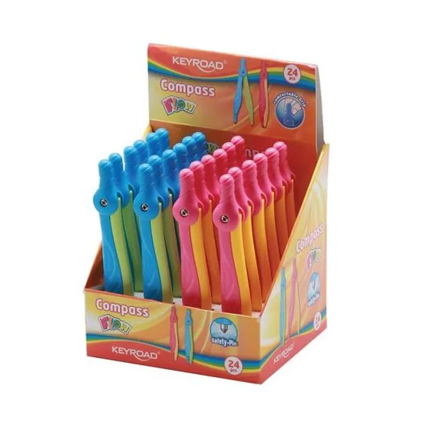 Compás plástico Keyroad flow para mina colores surtidos x1 unidad