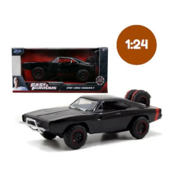 Jada - auto escala 1:24 fast & furious dom`s dodge charger offroad 1970 negro -