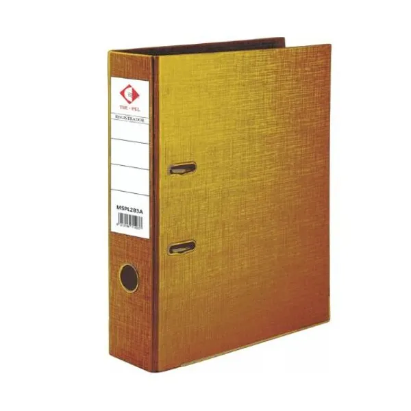 Bibliorato forrado pvc a4 metalizado dorado l/ancho 75 mm