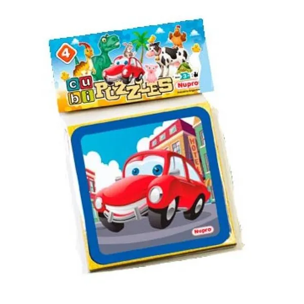 Cubi puzzles 4 piezas transporte