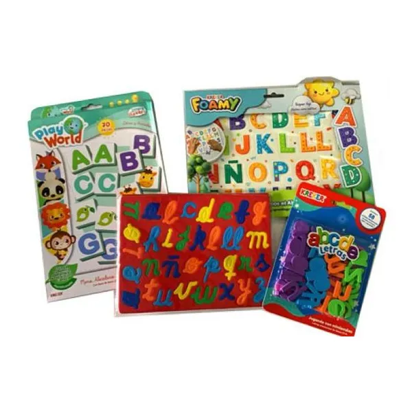 Entre letras bolsa 30x40 cm de pvc cristal con cierre y manija set x4 juegos