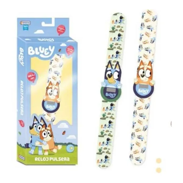 Reloj pulsera analogico surtido Bluey y bingo en goma 3d