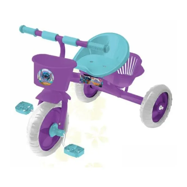 Triciclo infantil con canasto estructura de metal Stitch