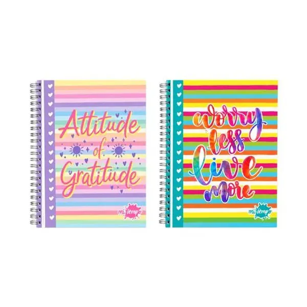 Cuaderno 22x29 rayado 100h tapa dura con espiral line plus x1 modelos surtidos inkdrop