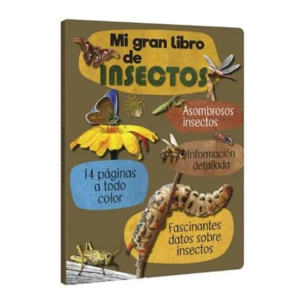 Gran libro de insectos tapa dura/24x33 cm/14 páginas