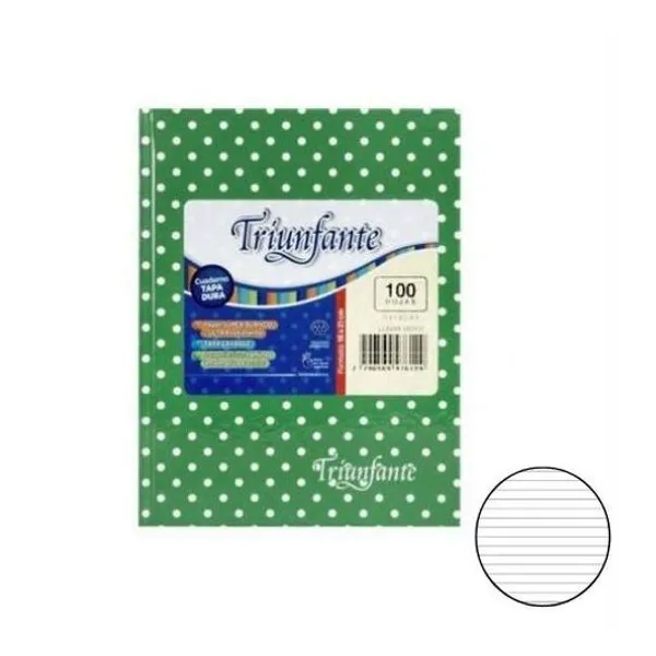 Cuaderno 16x21 rayado 96h t/d lunar Triunfante