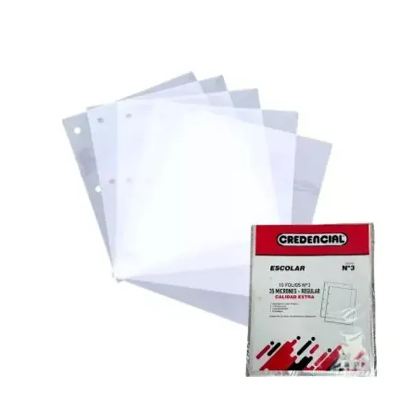 Folios credencial extra pp.t/escolar x10 unid.