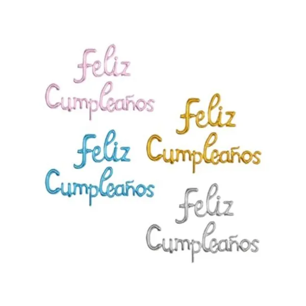 Globo feliz cumpleaños 2pzs 44x63/36x144 cm x1