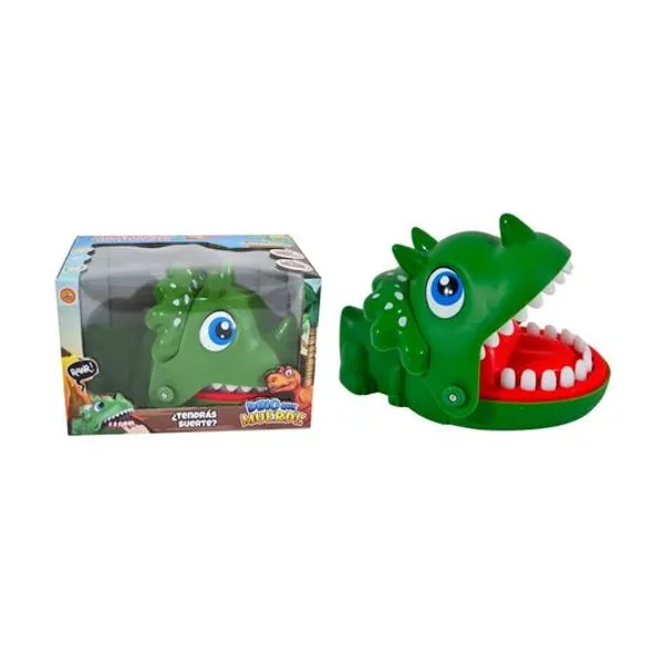 Juego dinosaurio que muerde en caja 15x10x10 cm