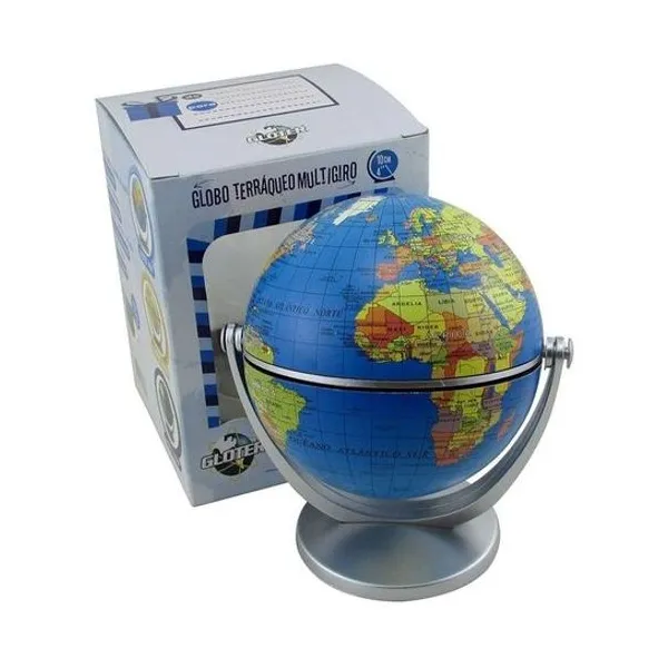Globo terraqueo base plástico 10 cm