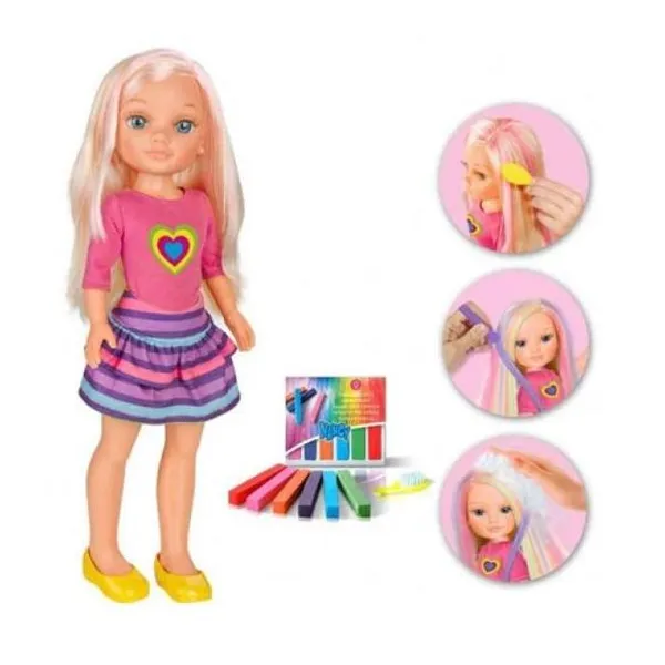 Nancy un día haciendo mechas muñeca 42 cm con pelo largo para pintar y decorar