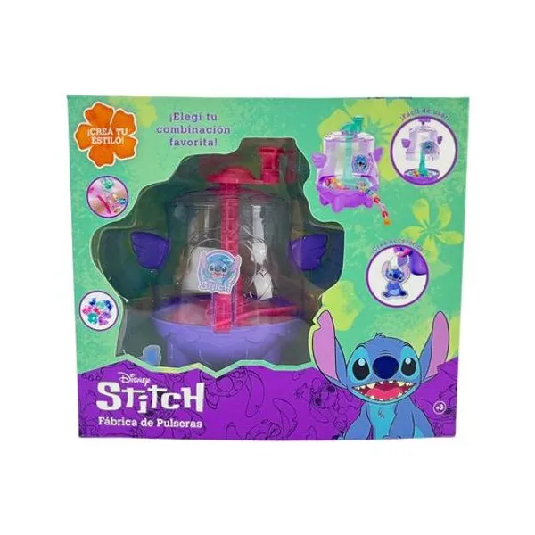 Maquina para armar pulseras con set bijouterie Stitch en caja 21x18.5x9 cm