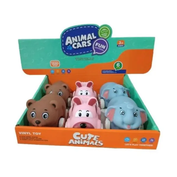 Didacticos animalito auto pull back 10 cm x6 (surtidos x3 modelos)