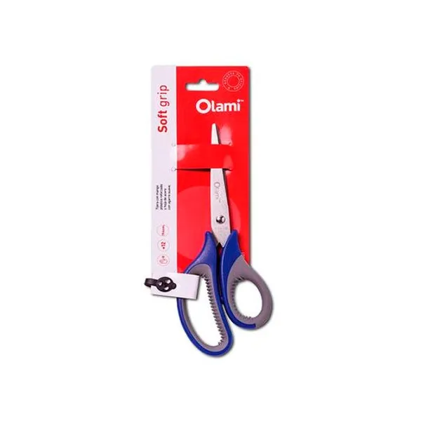 Tijera soft grip 19.4 cm en blister olami