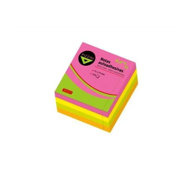Notas autoadhesivas fluo 75x75 mm 320 hojas Pizzini