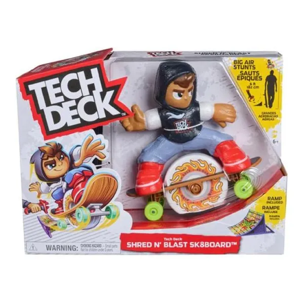 Tech deck skate con figura y ruedas