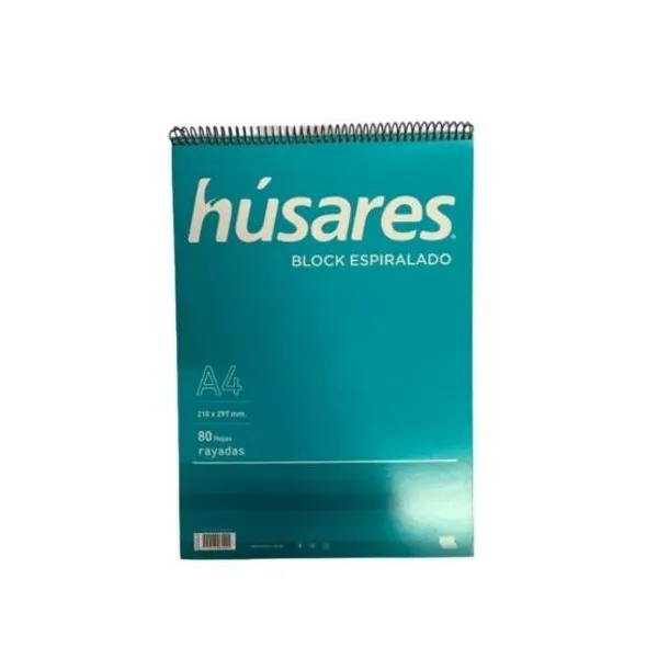 Block espiral husares tamaño a4 80 hjs.raya