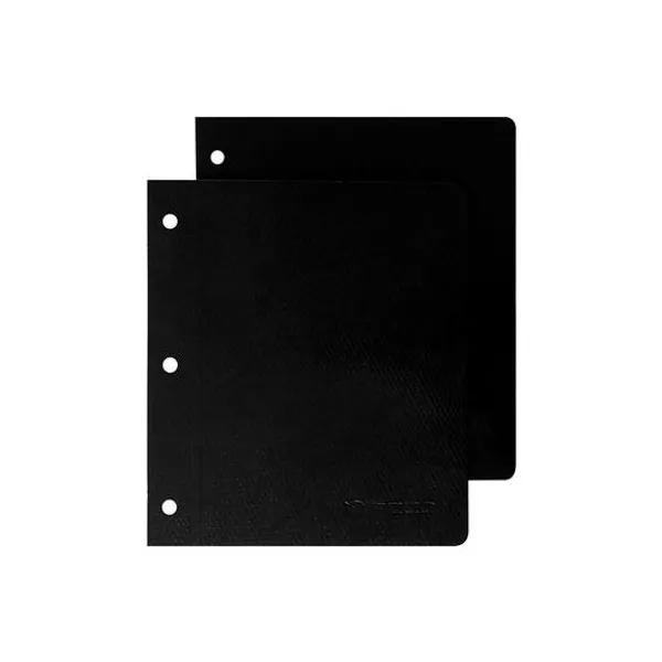 Carpeta n.° 3 dos tapas fibra negra x unidad Ezco