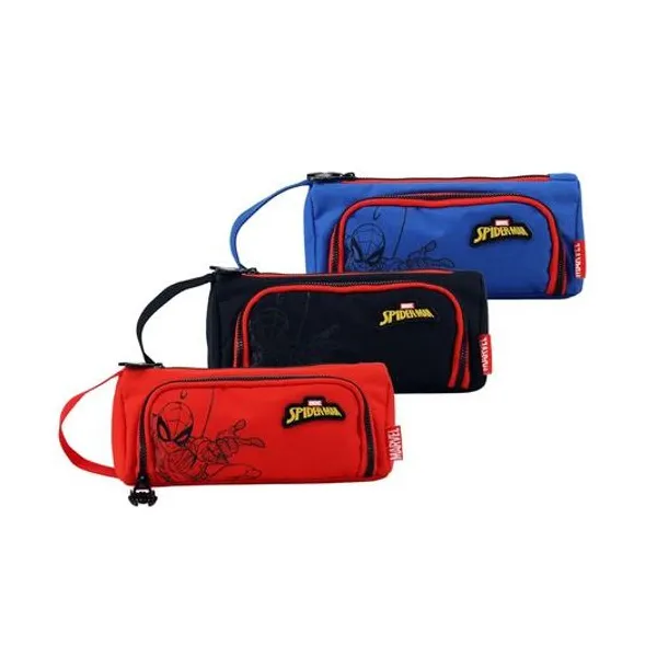 Cartuchera 2 cierres Spiderman 21.5x9x9 cm x unidad colores surtidos lsyd