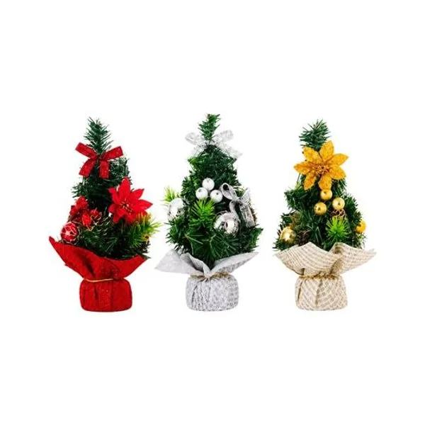Árbol de navidad decorado 20 cm x1 modelos surtidos
