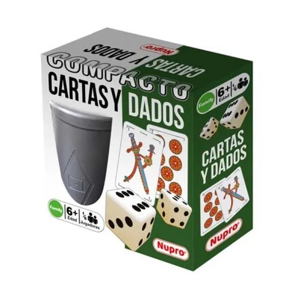 Cartas y dados compacto