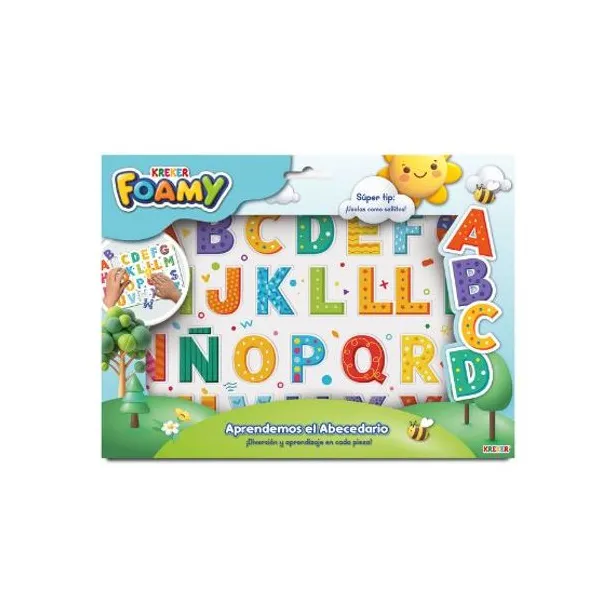 Juego de encastre goma eva Kreker aprendemos el abecedario