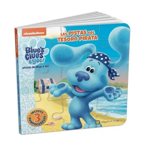 Las pistas del tesoro pirata-blue's 20x20 (cuento + 3 puzzles de 9 pzas) t. dura
