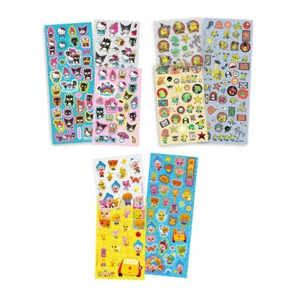 Set stickers divertidos. surtido: plim plim, minions 3, hello kitty