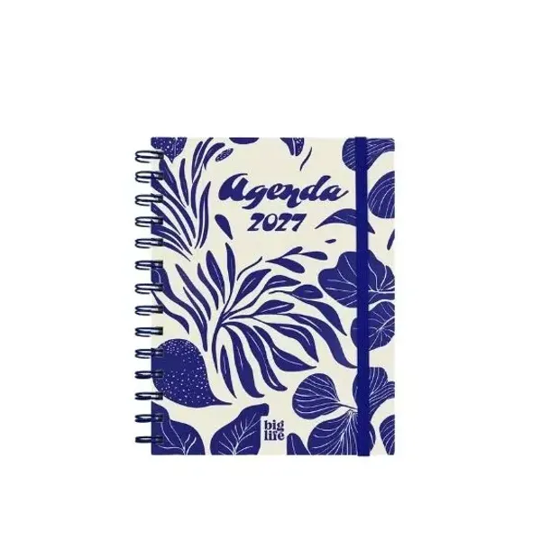 Agenda big life generica n.° 8 diaria espiral blue organic 2027