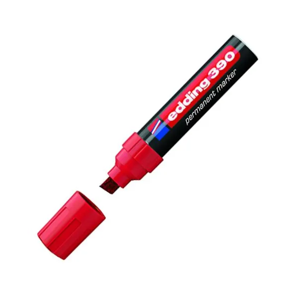 Marcador Edding e 390 perm.extra grueso d/punta bis.rojo