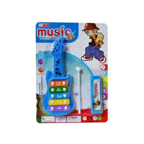 Set instrumentos musicales x2 en blister 20x28 cm