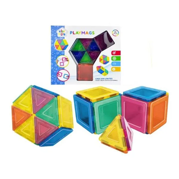 Juego de bloques magneticos 30 pzas 33 x29 x5 cm