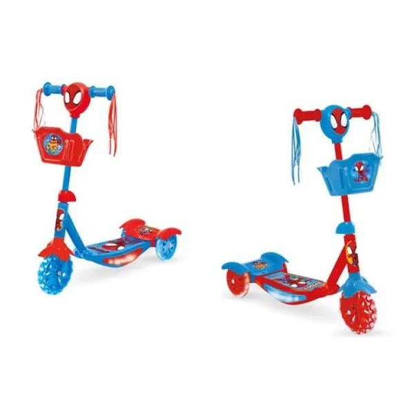 Monopatin spidey con luces y música 61x60x16 cm (hasta 35 kg)