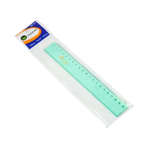 Regla acrílico Pizzini n.° 1732 20 cmverde transparente