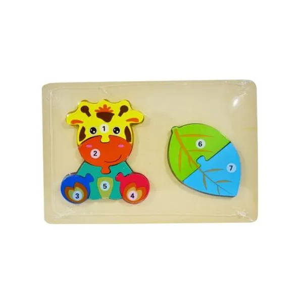 Puzzle de madera didáctico encastre 22x15 cm modelos surtidos