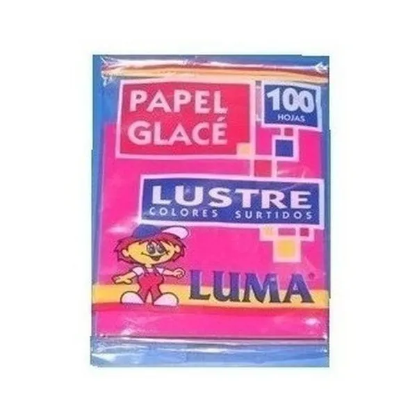 Papel glace lustre taco 100 unidades luma